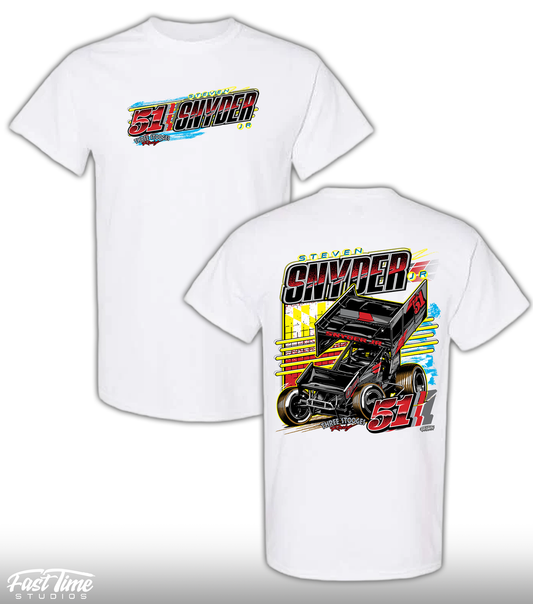 SSJR X Three Stooges Racing White tshirt
