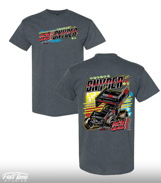 SSJR X Three Stooges Racing grey tshirt